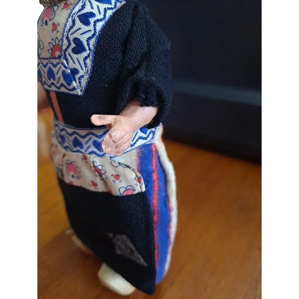 Antique Bisque Head Dutch Lassie Costumed Doll 1900s Dress‎